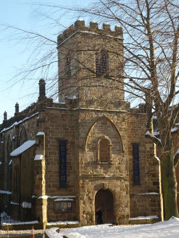 The church of Mary le Bow as seen from the Bailey. 